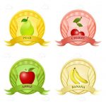 4 Pack of Fruit Themed Icon Design
